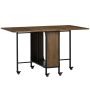 Ēdamistaba galds Homcom 130x80x74cm, melnas/brūnas krāsas