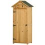 Dārza instrumentu skapis Outsunny 77x54.2x179cm., gaiši brūns