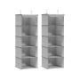 Комплект из 2 подвесных тканевых полок 30x30x90 см, серый