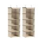 Комплект из 2 подвесных тканевых полок 30x30x90 см, бежевый