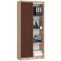 Полка NORE CLP R80, дуб/темно-коричневый