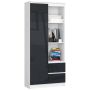 Plaukts NORE CLP R80, balts/melns