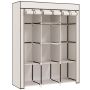 Auduma skapis Homcom 125x43x162,5cm, krēmīgā/melnā krāsā