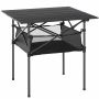 Saliekams kempinga galds Outsunny 70x70x69cm, melns