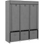 Auduma skapis Homcom 125x43x162,5cm, tumši pelēks/melns