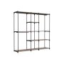 Открытый шкаф 182x43x182см., черный/коричневый