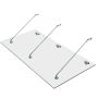Caurspīdīgs jumtiņš virs durvīm Homcom 200x90x1,2cm, sudraba krāsā