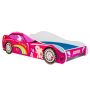 Bērnu gulta Car II ar matraci 165 cm x 84 cm x 49 cm, princeses auto