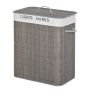 Корзина для белья 100L Homcom 52x32x63см, серый/белый