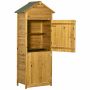 Садовый инструментальный шкаф Outsunny 79x49x191,5 см, светло-коричневый.