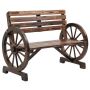Садовая скамейка Outsunny 105,5x56x79см, коричневого цвета