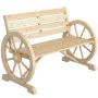Садовая скамейка Outsunny, 105,5x56x79 см, светло-коричневая.