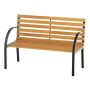 Садовая скамейка Outsunny 122x60x83 см, светло-коричневая/черная.