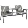 Садовая скамейка Outsunny 152x70x83 см, серая.