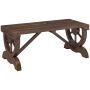 Садовая скамейка Outsunny 98x50x39,5 см, коричневая.