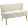 Диван Homcom 117x56,5x77см, кремово-светло-коричневого цвета
