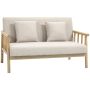Диван Homcom 123x69x74см, светло-коричневый/песочный