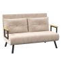 Диван-кровать Homcom 102x73x81см, песочный/черный цвет