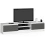 TV statīvs RTV K120, balts/pelēks
