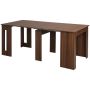 Ēdamistabas galds Homcom 180x85x75cm, brūnā krāsā