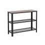 Konsoles galds ar plauktiem 35x101,5x80cm, melns/gaiši brūns