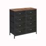 Kumode ar 8 atvilktnēm LVT24H, brūna/melna