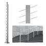 Tērauda trošu margu stabs, 42"x2"x2", SUS304, 30° leņķis