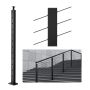 Trošu margu tērauda stabs, SUS304 nerūsējošais tērauds, 42"x1"x2", 30° leņķis, 12 caurumi