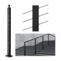Trošu margu stabs, SUS304 nerūsējošais tērauds, 36"x1"x2", stūra caurumi, 10 caurumi