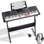 61 taustiņa digitālās klavieres ar apgaismotiem taustiņiem un USB MIDI