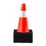 Oranži PVC satiksmes konusi ar atstarotājiem, 45 cm, 5 gab.