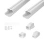 Mini sadalīts PVC pārsegs, 76,2 mm x 2270 mm, balts, dekoratīvs