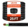 25 pēdu 6 AWG elektrības kabeļa pagarinātājs, vara vads
