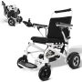 Salokāms elektriskais ratiņkrēsls ar 20 collu motorizētu sēdekli, maksimālā slodze 136 kg
