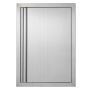 Grila vienas nerūsējošā tērauda durvis, 432x610 mm, padziļinātas