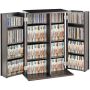 Шкаф для хранения медиафайлов, цвет эспрессо, вмещает до 576 CD/DVD дисков.