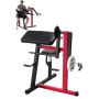 Preacher curl 2in1 bicepsa un tricepsa trenažieris mājas sporta zālei