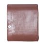 Poliplastikas brezents 609,6x1219,2 cm, biezs, ūdensnecaurlaidīgs, brūns, ar cilpiņām