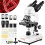 Binokulārais laboratorijas mikroskops 40X-2500X ar LED apgaismojumu