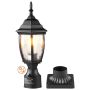 Āra dārza celiņa lampa, 400 mm, ūdensizturīga un zibensdroša, ar stikla pārsegu