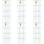Опоры для томатов 14,6x14,6x39,4 см, 6 шт., зеленая сталь.