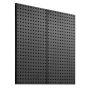 Перфорированные металлические доски из стали, 32x16 дюймов, черные, настенный органайзер, 2 шт.