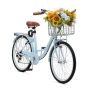 Kruīza velosipēds, 7 pārnesumi, 26 collas, gaiši zils, ar grozu un bagāžnieku