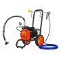 Diafragmas bezgaisa krāsas smidzinātājs, 1100 W, 2000 PSI, ar ratiņiem un pagarinātāja stieni
