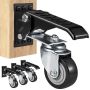 Galda ritentiņi, 6,3 cm, 74,8 kg, 4 gab., regulējams augstums, grozāmi par 360°