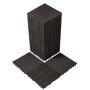 Savstarpēji savienojamas plastmasas terases flīzes, 36 gab., 29,6 x 29,6 cm, tumši brūnas