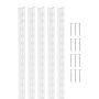 Sudraba 60 collu vertikālais plauktu pilasters, 5 daļu komplekts