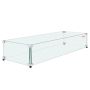 Stikla vēja aizsargs ugunskura galdam 798x317x165 mm, rūdīts stikls