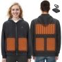 Apsildāma kapučjaka unisex, 7,4 V baterija, melna, XXXL