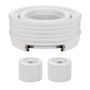 Mini dalītās caurules komplekts, vara 6,4 un 12,7 mm caurules, 15,2 m, balta PE spirāle